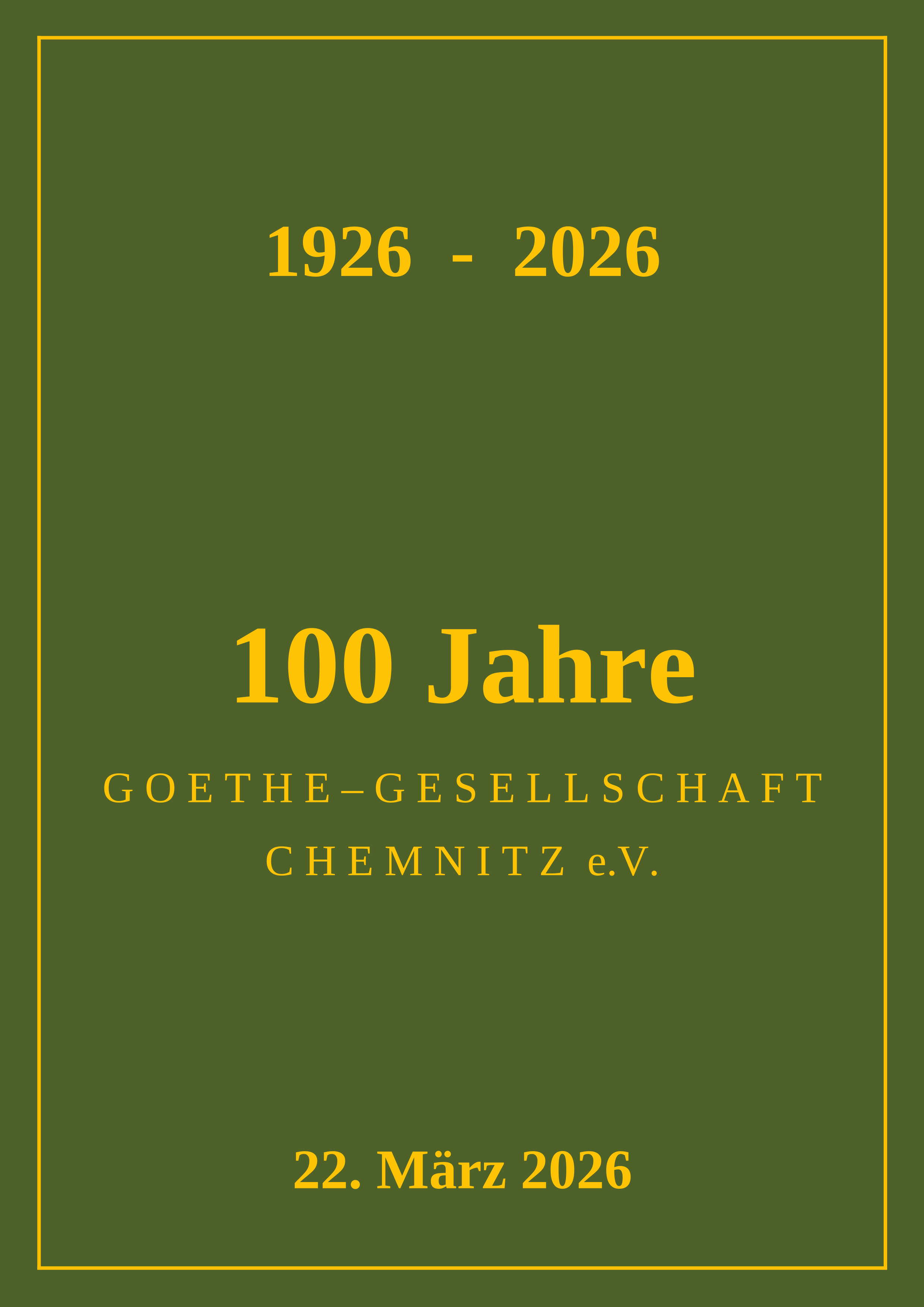 100 Jahre Goethegesellschaft Chemnitz